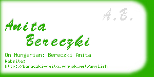 anita bereczki business card